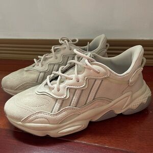 Adidas white ozweego sneakers